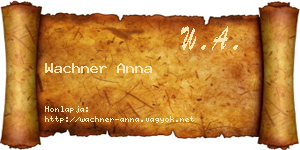 Wachner Anna névjegykártya